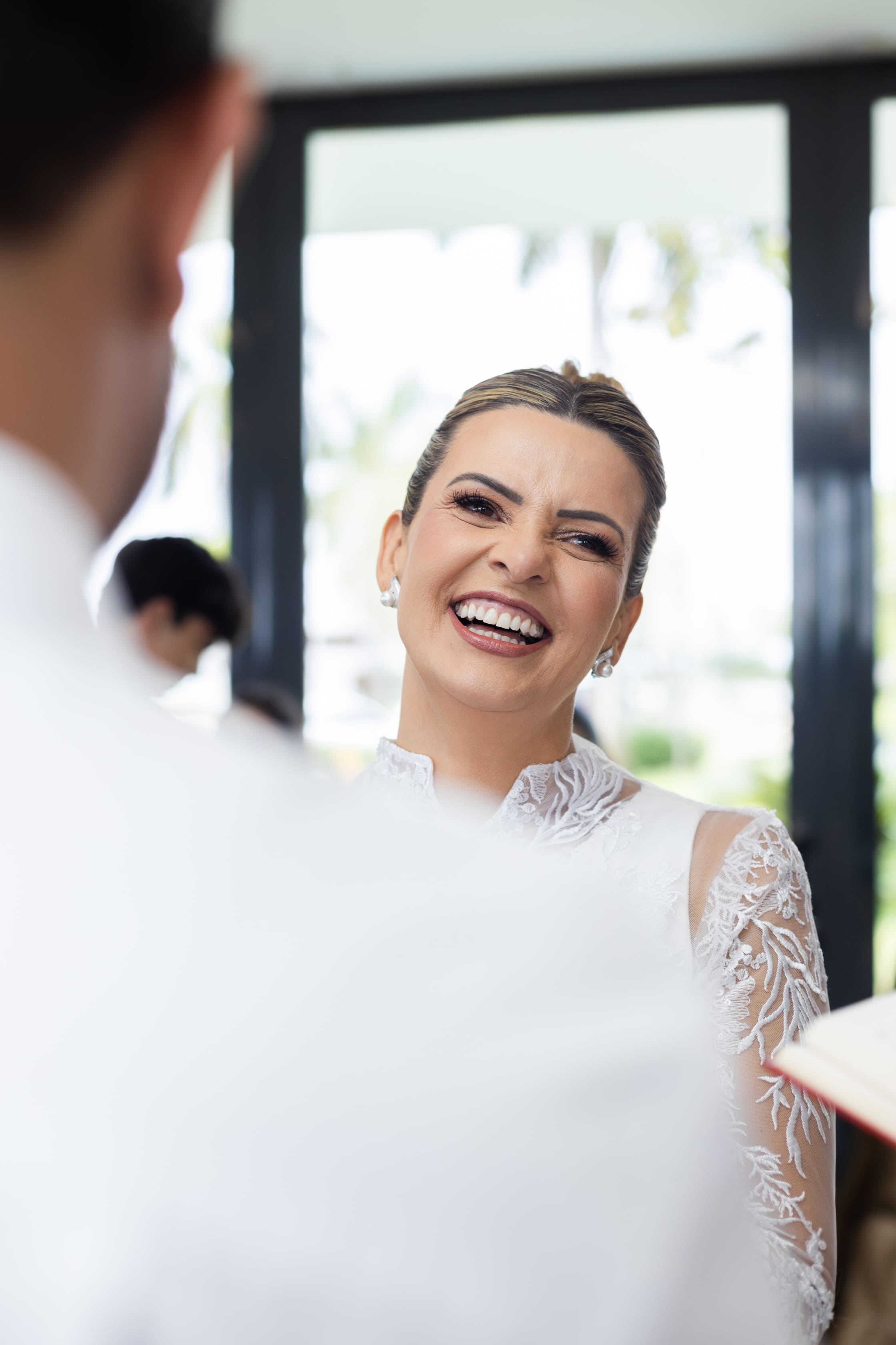 Fotografia matrimonial Paraná - Sorriso da noiva