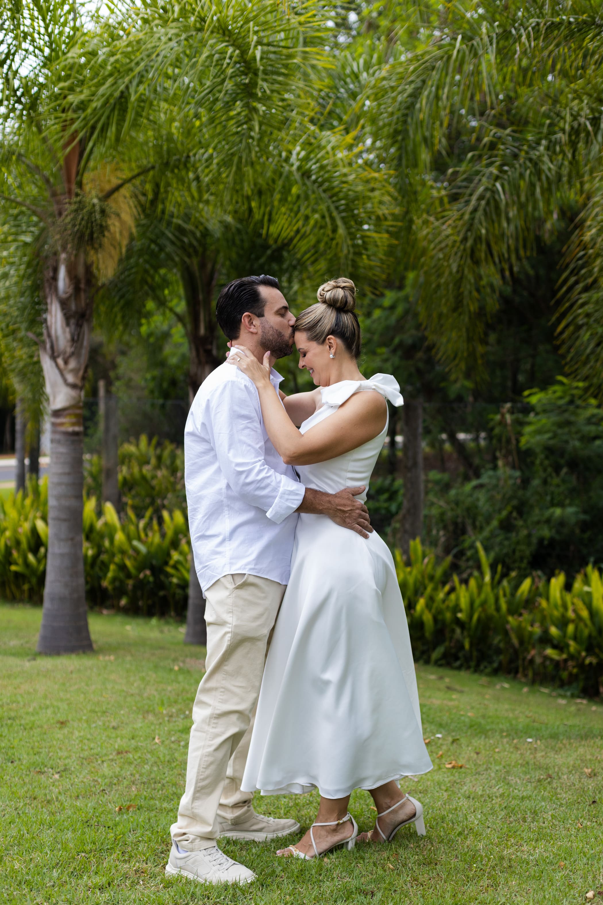 Foto espontânea do casal